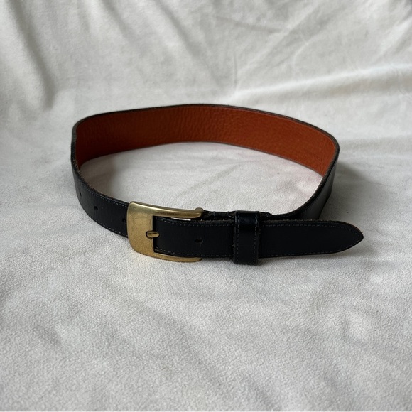 Dooney & Bourke Black & Brass XS Belt Size 26” Vintage - Picture 1 of 4